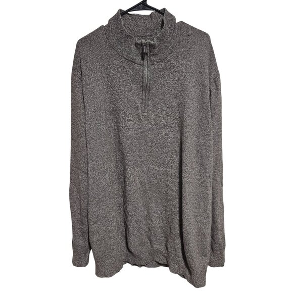 Foundry Supply Co Brown Sweater Mens Size XL 1/4 Zip Pullover Mock Turtleneck - Picture 1 of 3
